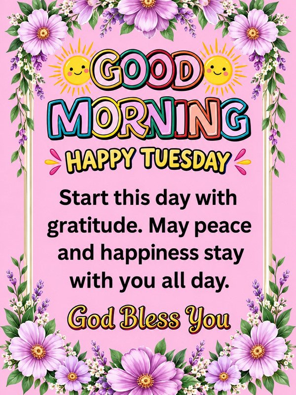 Good Morning Tuesday Blessings